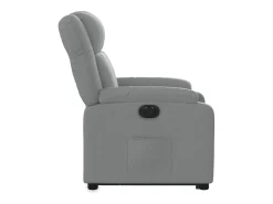 Poltrona*vidaxl Poltrona reclinável elevatória elétrica tecido cinzento-claro Cinzento claro