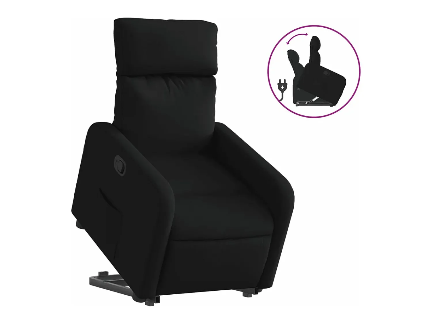 Discount Poltrona reclinável elevatória tecido PT859761 Preto