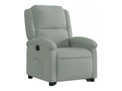 Poltrona| Poltrona reclinável elevatória elétrica veludo cinzento-claro PT489217 Cinzento claro
