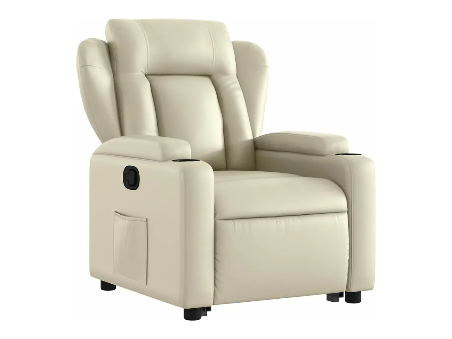 Poltrona* Poltrona reclinável elevatória couro artificial cor PT638432 Creme