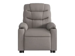 Poltrona*vidaxl Poltrona reclinável elevatória tecido cinzento-acastanhado Taupe