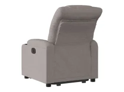 Poltrona*vidaxl Poltrona reclinável elevatória tecido cinzento-acastanhado Taupe