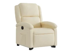 Poltrona* Poltrona reclinável elevatória elétrica tecido cor PT108711 Creme
