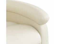 Poltrona*vidaxl Poltrona reclinável elevatória couro artificial cor Creme