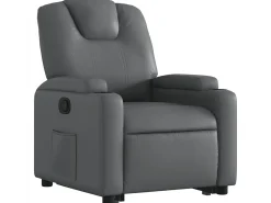 Poltrona* Poltrona reclinável elevatória couro artificial PT175866 Cinzento