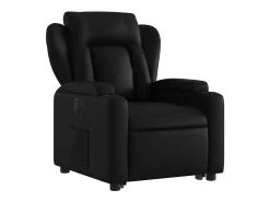 Poltrona| Poltrona reclinável elevatória elétrica couro artificial PT272626 Preto