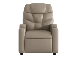 Poltrona|vidaxl Poltrona reclinável elétrica couro artificial cor cappuccino Castanho