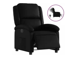 Best Poltrona reclinável elétrica couro artificial PT532457 Preto