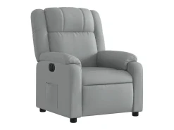 Outlet Poltrona reclinável elétrica tecido cinzento-claro PT275382 Cinzento claro