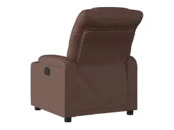 Poltrona* Poltrona reclinável elétrica couro artificial PT729609 Castanho