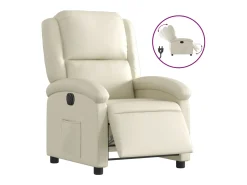 Poltrona reclinável elétrica couro artificial cor PT283330^ Poltrona