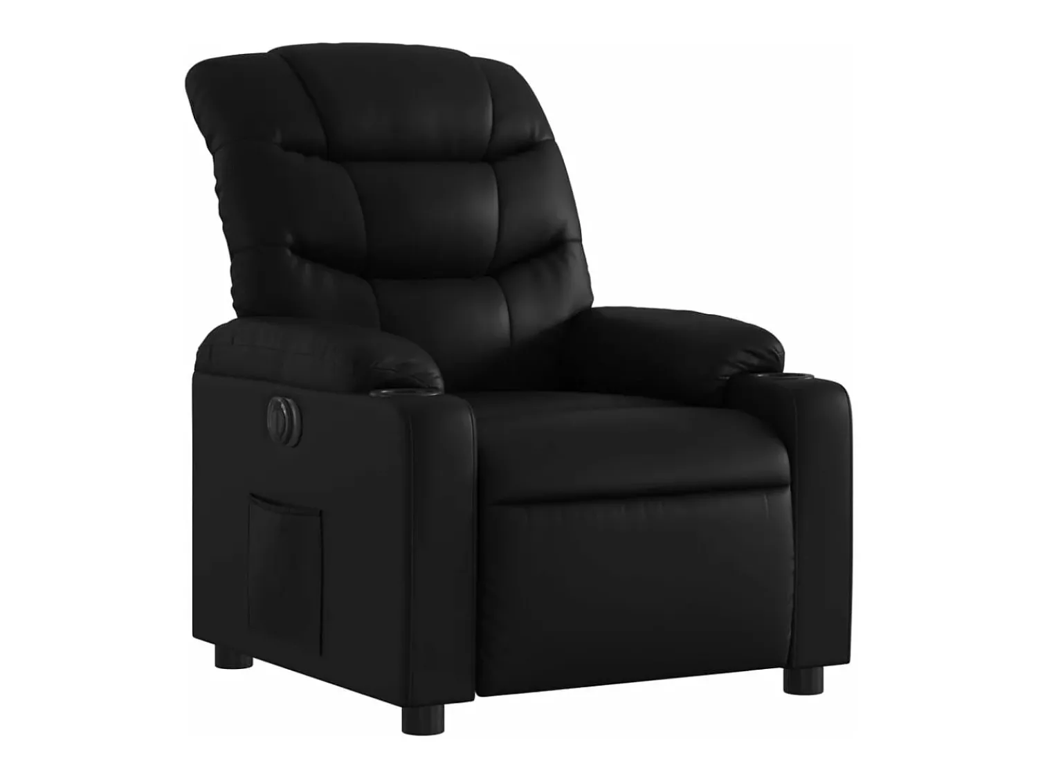 Poltrona| Poltrona reclinável elétrica couro artificial PT421720 Preto