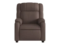 Poltrona*vidaxl Poltrona reclinável elétrica couro artificial castanho Castanho chocolate