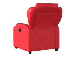 vidaxl Poltrona reclinável elétrica couro artificial Vermelho