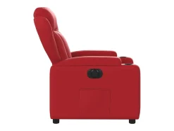 vidaxl Poltrona reclinável elétrica couro artificial Vermelho