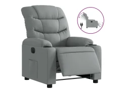 Poltrona|vidaxl Poltrona reclinável elétrica tecido -claro Cinzento