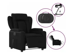 Poltrona| Poltrona reclinável elétrica couro artificial PT631894 Preto