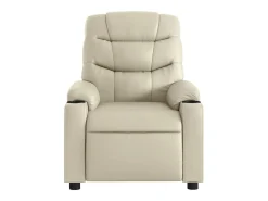 Best vidaxl Poltrona reclinável elétrica couro artificial cor Creme