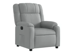 Poltrona*vidaxl Poltrona reclinável elétrica tecido -claro Cinzento