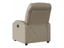 Poltrona* Poltrona reclinável elétrica couro artificial cor cappuccino PT457865 Castanho
