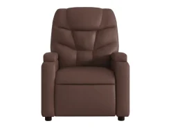 Poltrona*vidaxl Poltrona reclinável elétrica couro artificial Castanho