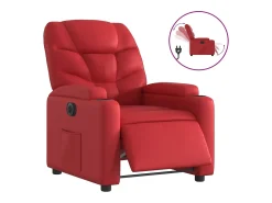 Poltrona* Poltrona reclinável elétrica couro artificial PT283055 Vermelho