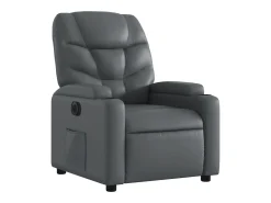 Poltrona reclinável elétrica couro artificial PT827987^ Poltrona