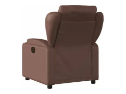 Poltrona*vidaxl Poltrona reclinável elétrica couro artificial Castanho