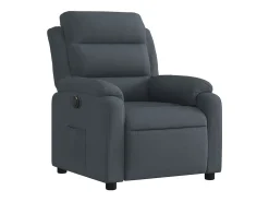 Best Poltrona reclinável elétrica veludo -escuro PT500254 Cinzento