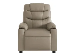 Poltrona|vidaxl Poltrona reclinável elétrica couro artificial cor cappuccino Castanho
