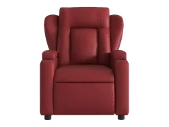 vidaxl Poltrona reclinável elétrica couro artificial tinto^ Poltrona