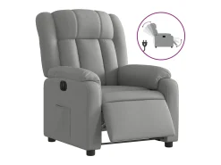 Poltrona* Poltrona reclinável elétrica tecido cinzento-claro PT591457 Cinzento claro