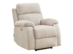 Poltrona*Vente-unique Poltrona reclinável elétrica com massagem em tecido chenille KOCENI Bege