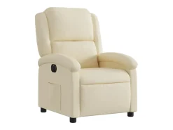 Poltrona|vidaxl Poltrona reclinável elétrica tecido cor Creme