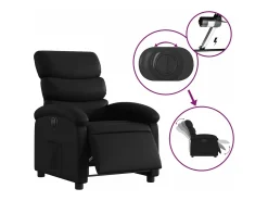 Poltrona* Poltrona reclinável elétrica couro artificial PT852466 Preto