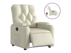 Poltrona reclinável elétrica couro artificial cor PT616555^ Poltrona