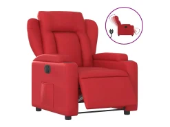 Poltrona* Poltrona reclinável elétrica couro artificial PT207434 Vermelho