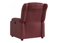 Poltrona reclinável elétrica couro artificial tinto PT964112^ Poltrona