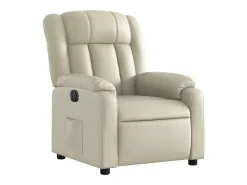 Sale Poltrona reclinável elétrica couro artificial cor PT958259 Creme
