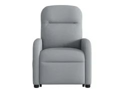 Poltrona*vidaxl Poltrona reclinável massagens tecido -claro Cinzento