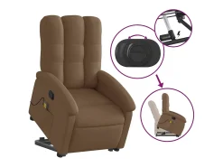 Poltrona* Poltrona reclinável massagens | Poltrona Confortável tecido SHL632760 Castanho