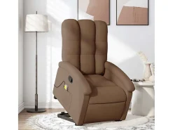 Poltrona* Poltrona reclinável massagens | Poltrona Confortável tecido SHL632760 Castanho