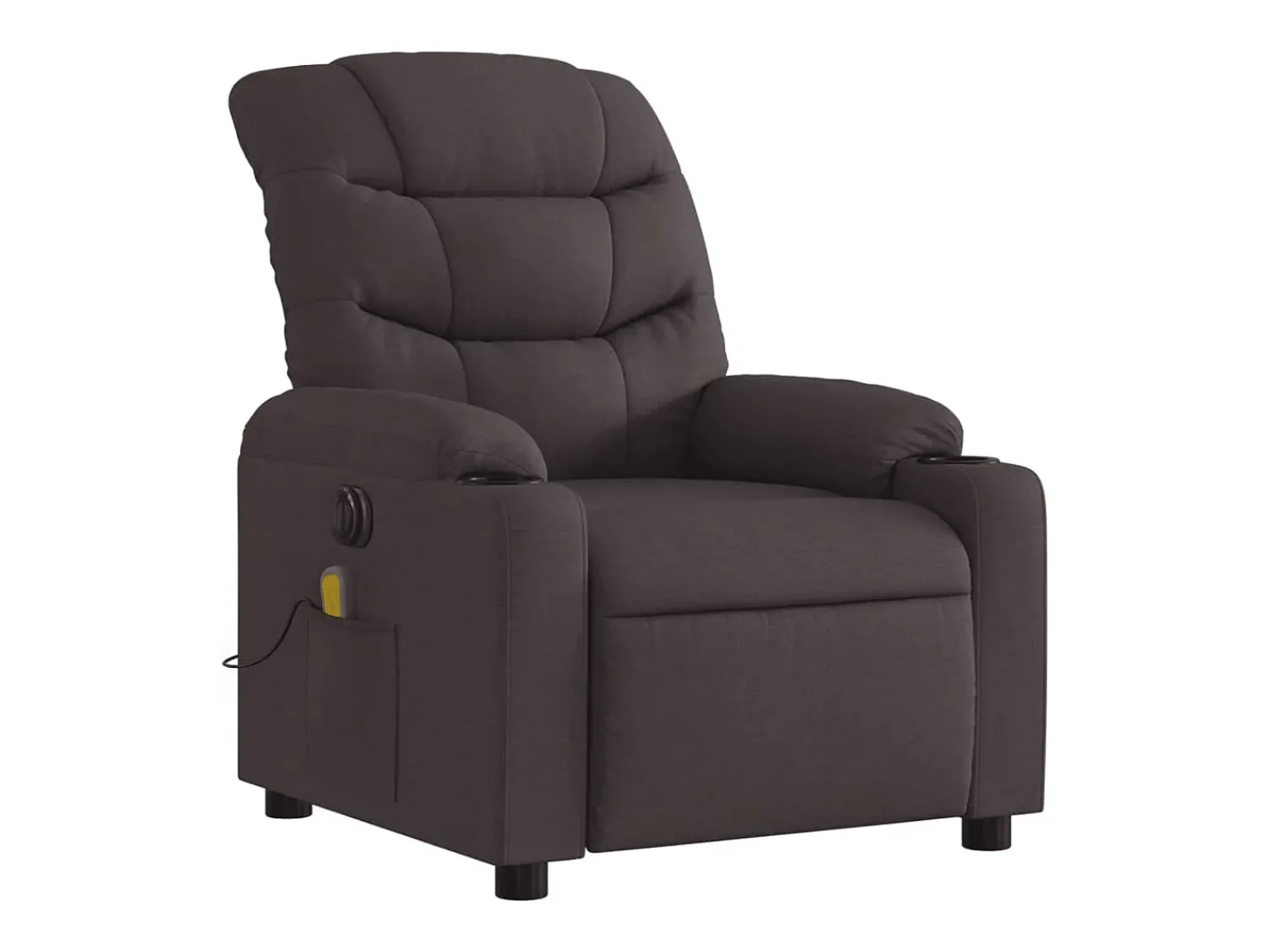 Poltrona| Poltrona reclinável massagens elétrica | Poltrona Confortável tecido -escuro SHL208170 Castanho