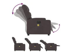 Poltrona reclinável massagens elétrica | Poltrona Confortável tecido -escuro SHL255812^ Poltrona