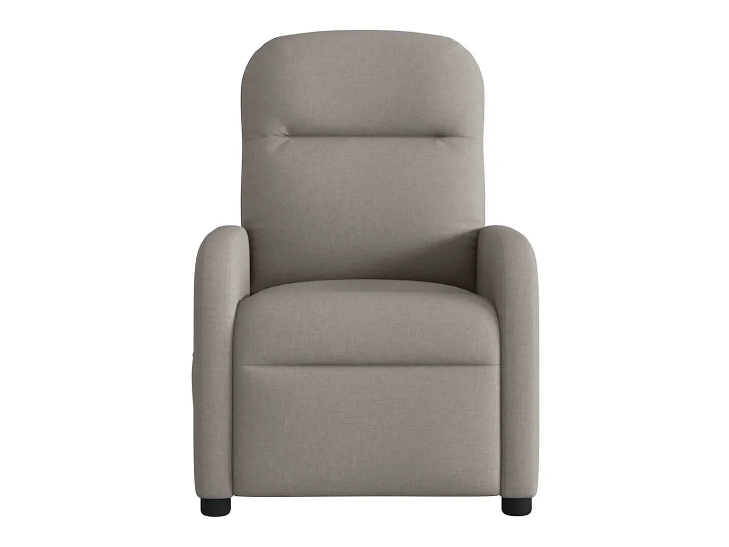 Outlet vidaxl Poltrona reclinável massagens elétrica tecido cinza-acastanhado Taupe