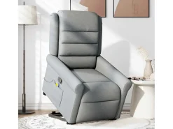 Poltrona reclinável massagens | Poltrona Confortável tecido -claro SHL600029^ Poltrona