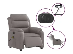 Poltrona* Poltrona reclinável massagens elétrica | Poltrona Confortável tecido cinza-acastanhado SHL543483 Taupe