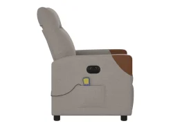 Poltrona* Poltrona reclinável massagens elétrica | Poltrona Confortável tecido cinza-acastanhado SHL781120 Taupe