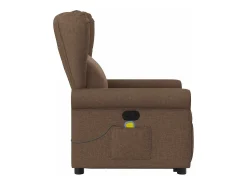 Best Poltrona reclinável massagens | Poltrona Confortável tecido SHL454995 Castanho