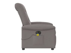 Poltrona| Poltrona reclinável massagens elétrica | Poltrona Confortável tecido cinza-acastanhado SHL405195 Taupe